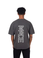 Streetwear Clothing Line: Made for All - Vintage M Print T-Shirt Vintage Black