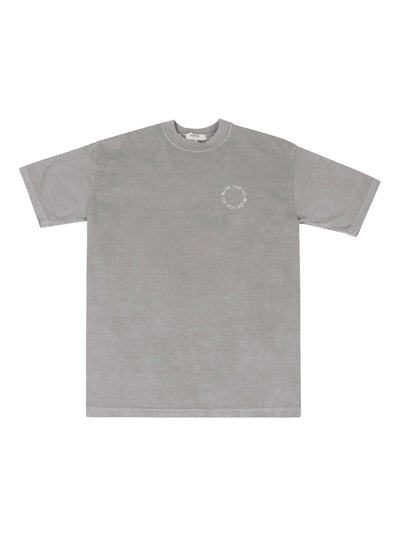 Streetwear Clothing Line: Made for All - Vintage Circle Logo T-Shirt Dark Silver